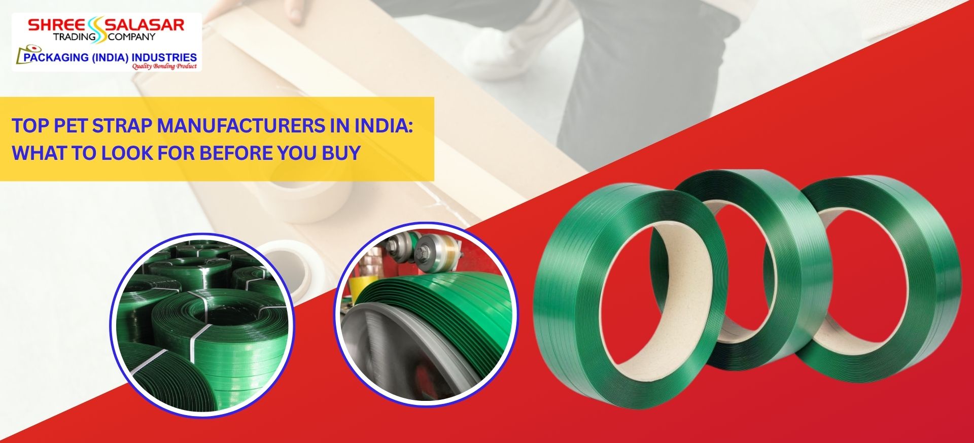 PET strap manufacturers in India supplying high-quality polyester strapping for bulk industrial packaging